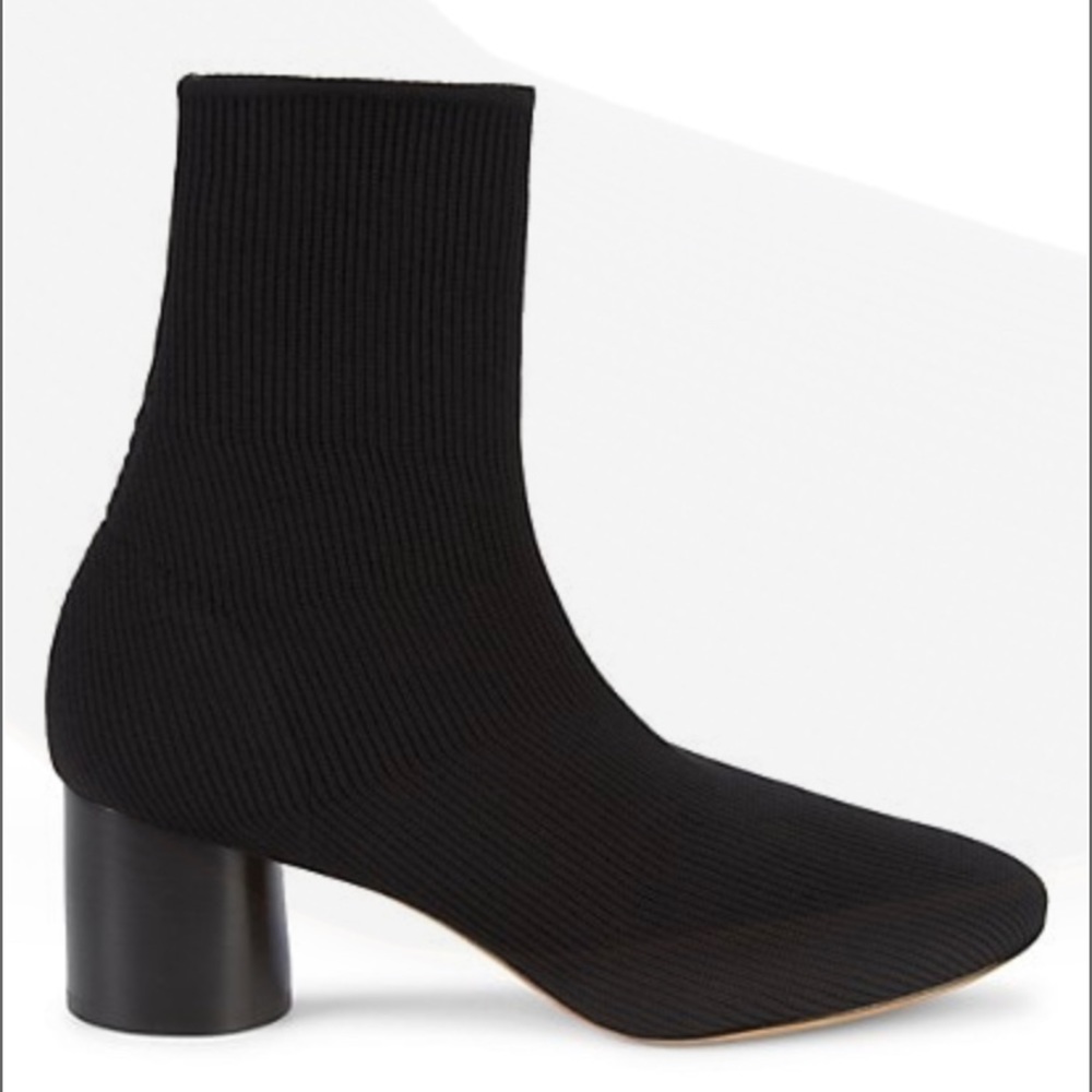 NEW Vince - Tasha Rib-Knit Cylinder Heel Sock Booties